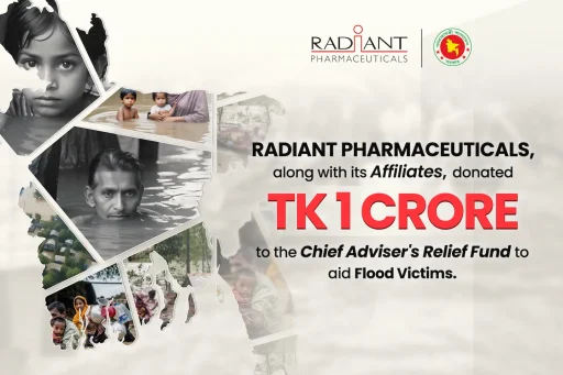 Radiant Donated Tk 1 Crore to Chief Advisor's Relief Fund to Flood Victims